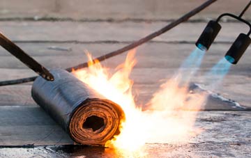 The Howe asphalt flat roofing repairs